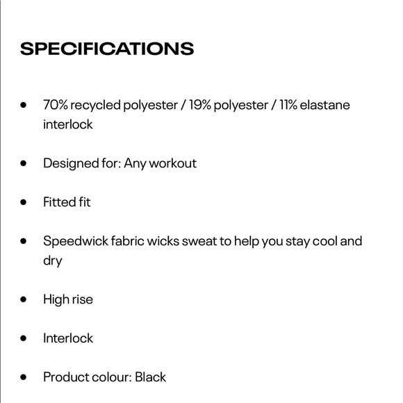 Reebok High Waisted Training Leggings Tights - Picture 8 of 8